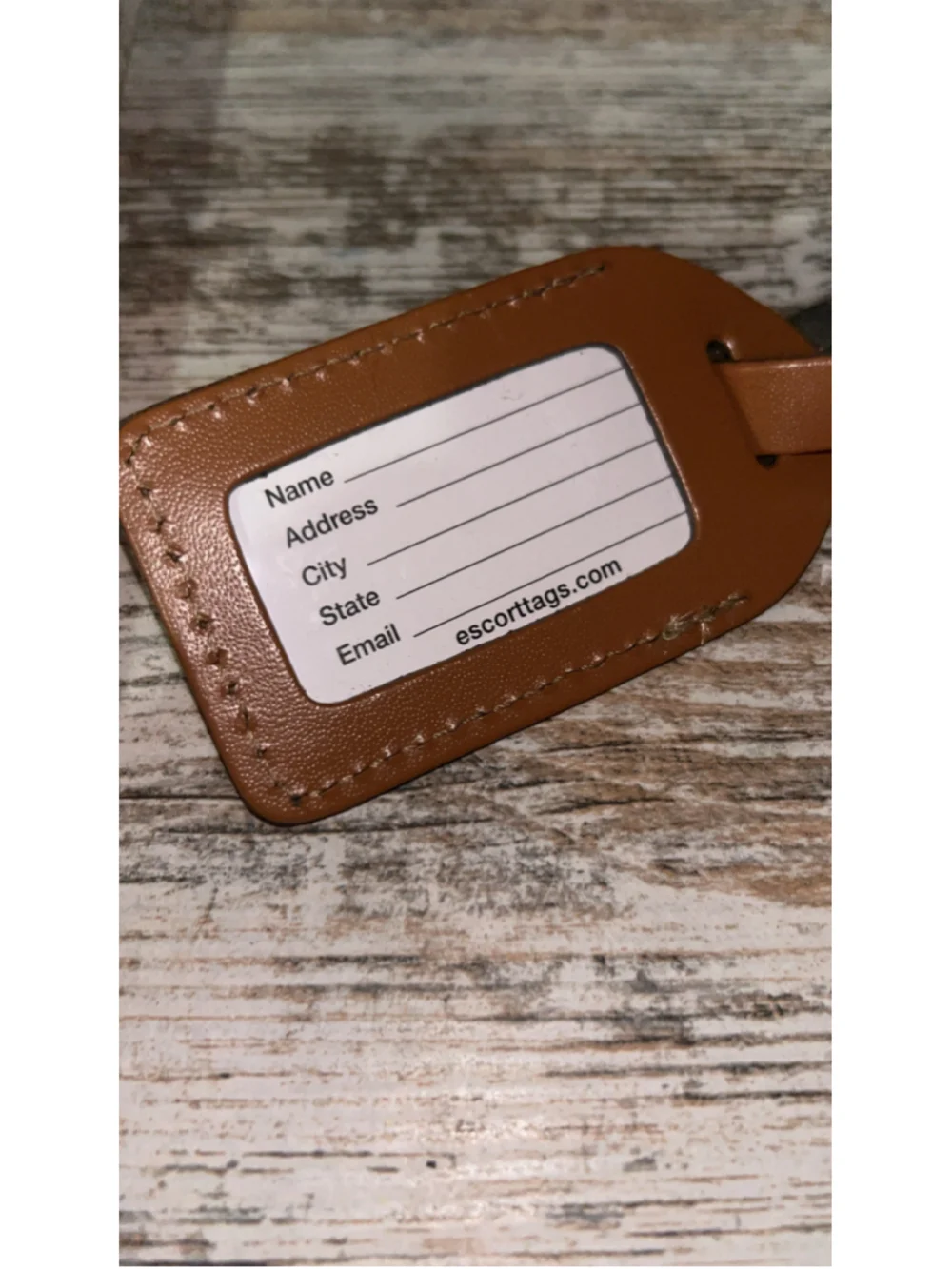 Unbranded Brown Gold Let's Go On An Adventure Luggage Tag One Size